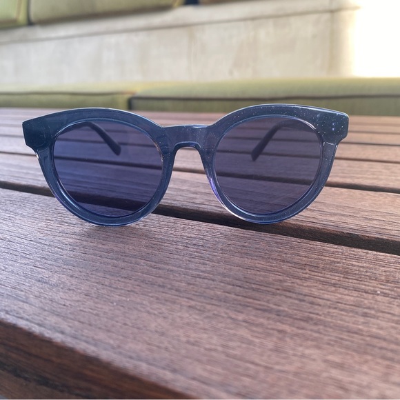 Madewell Blue Sparkle Sunglasses - Picture 1 of 7